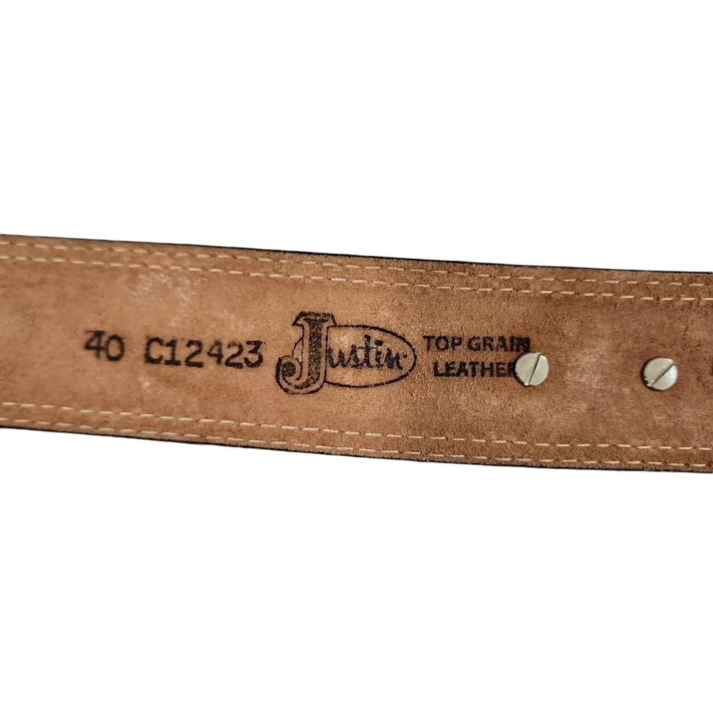 Justin leather tooled